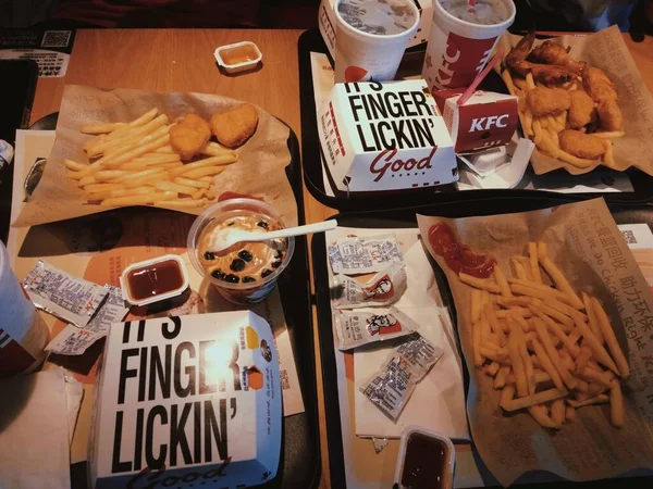 french fries in a market