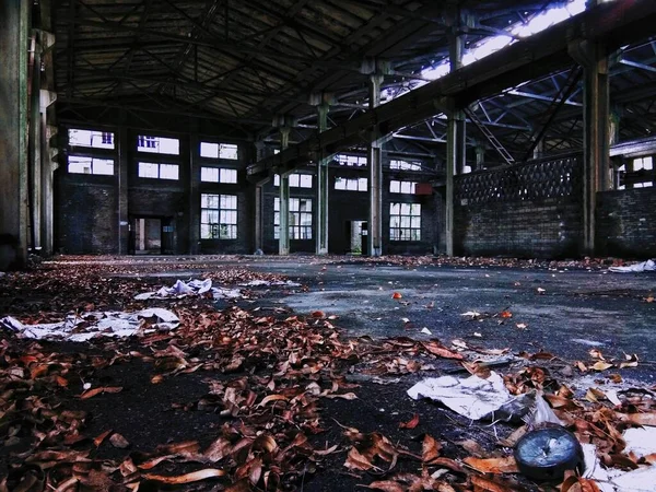 ruins of an abandoned factory building