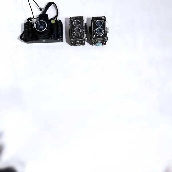 old camera with a white background