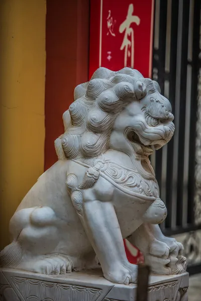 lion statue in the city of china