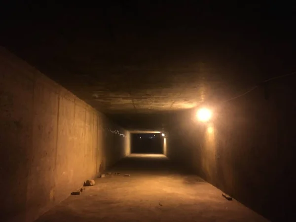 underground tunnel in the dark