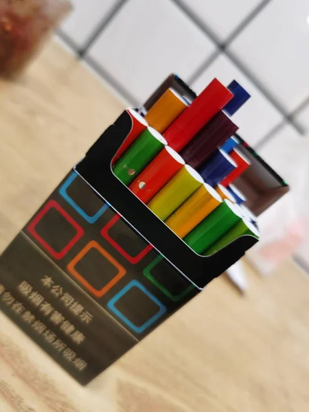 colorful pencils in the store