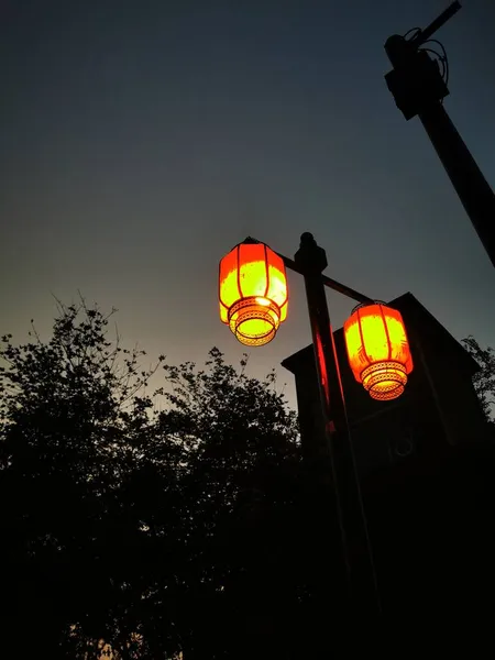 street lamp in the night