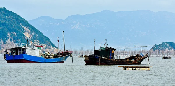 fishing boats in the sea