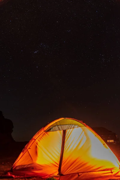 camping tent with stars and tents