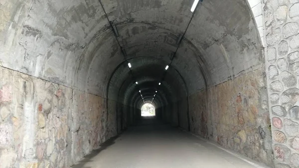 underground tunnel with a large window