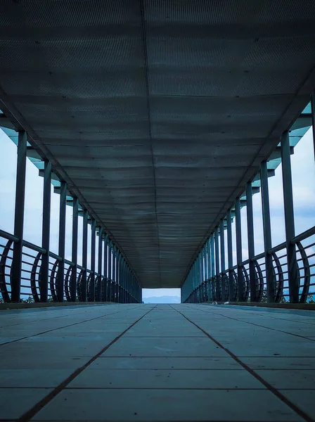 empty bridge in the city