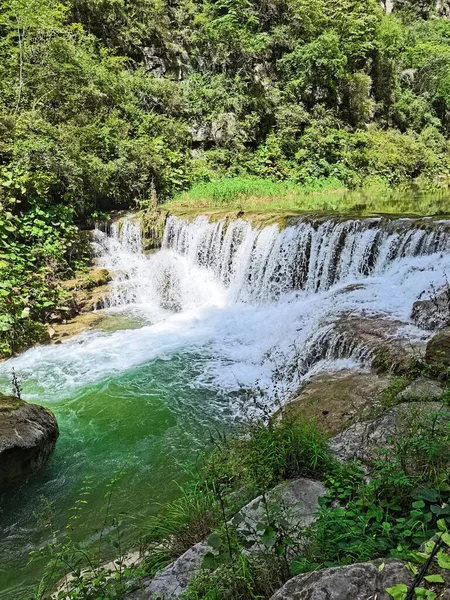 stock image beautiful waterfall, narural background, water flow