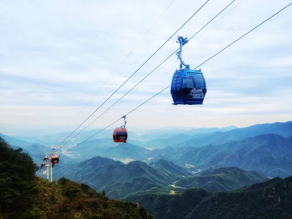 cable car on the top of the mountain