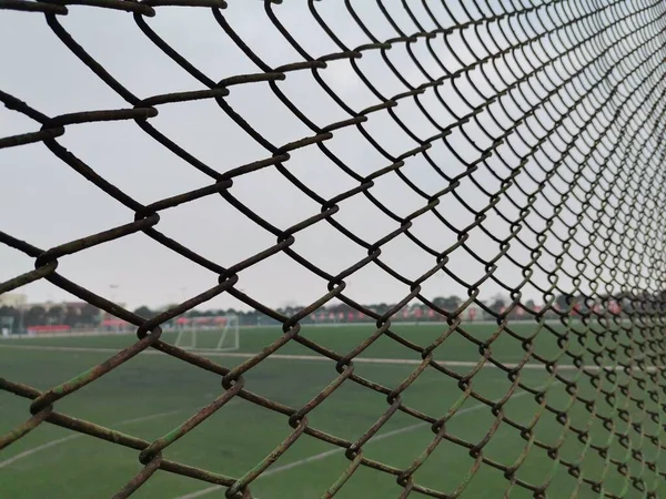 close-up of a net on the fence