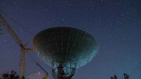 satellite dish with antenna and stars