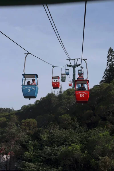 cable car on the background of the mountain