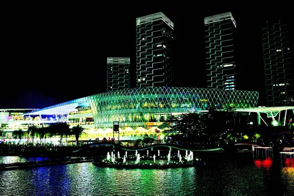singapore, night view of the city