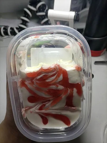 ice cream in a glass jar
