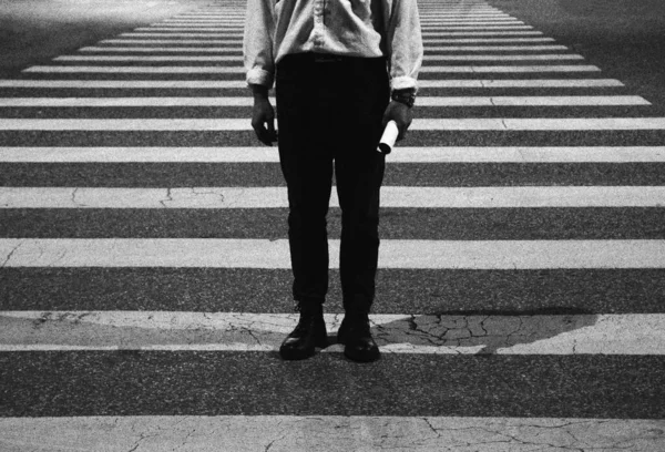 man walking on the street