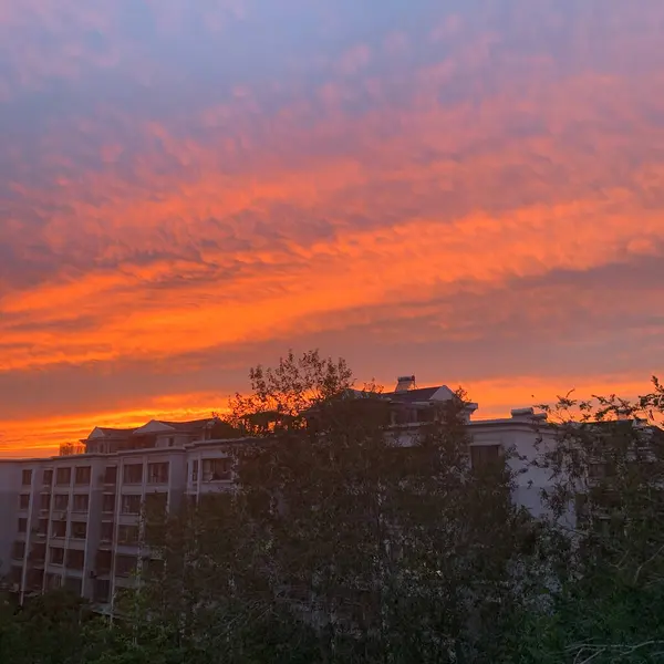 stock image sunset over the city of the town of the capital of israel