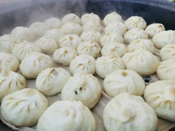 fresh raw dumplings on the table