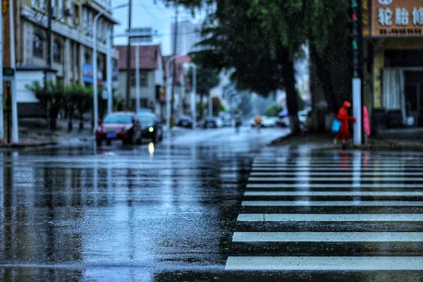 rainy weather, rain, street, urban view, blurred background