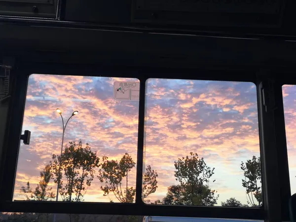 view of the window of the train station