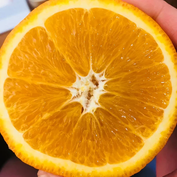 close up of a slice of orange and yellow slices