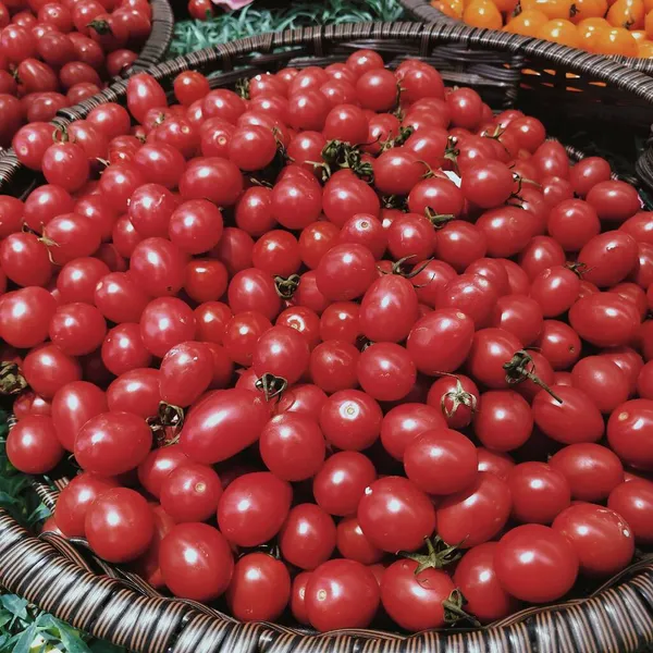 fresh tomatoes in the market