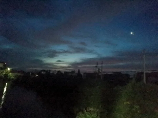 Cielo Nocturno Con Nubes Clima Concepto Naturaleza — Foto de Stock