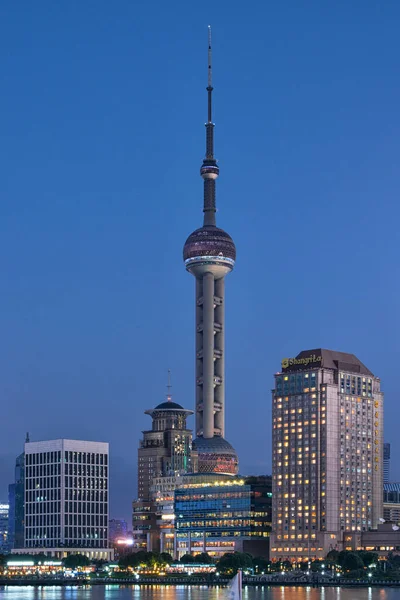 the city of the lujiazui financial district in shanghai, china