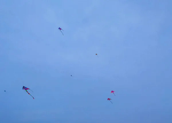 flying kite in the sky