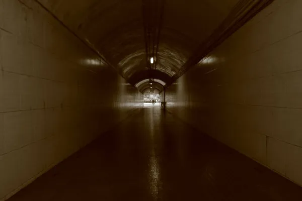 underground tunnel with dark corridor