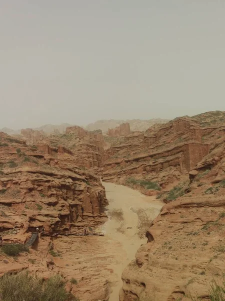 beautiful landscape of the valley of the negev desert in jordan