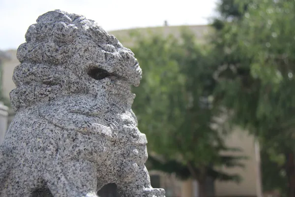 stone sculpture in the park