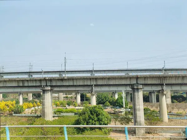 Puente Ciudad Del Estado Las Ciudades Más Contaminadas Norte Israel — Foto de Stock