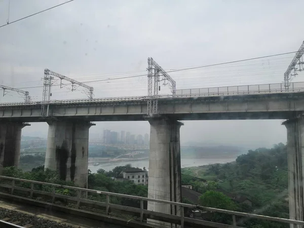 Vista Del Puente Ciudad China — Foto de Stock