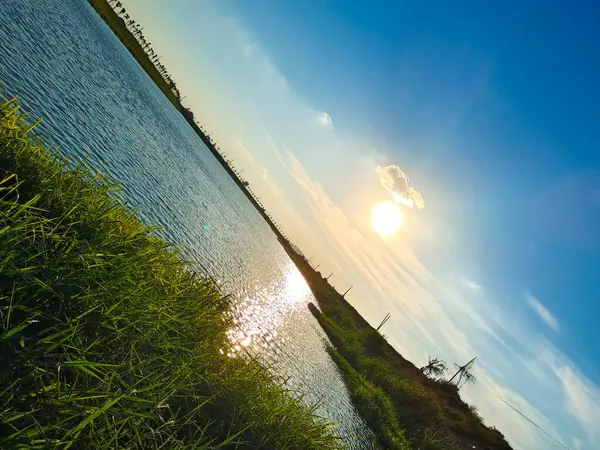 stock image beautiful view of the sea and the river