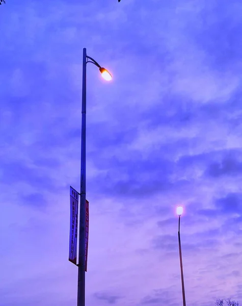 Stock image street lamp on the background of the sky