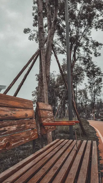 Puente Madera Bosque — Foto de Stock