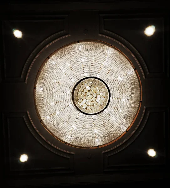 old ceiling lamp in the interior of the building