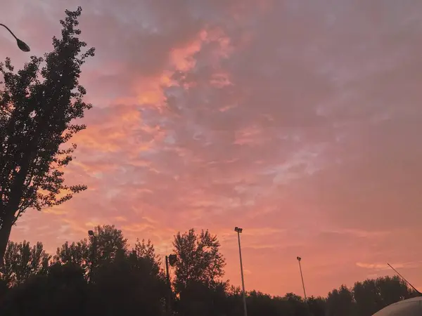 stock image beautiful sunset over the lake