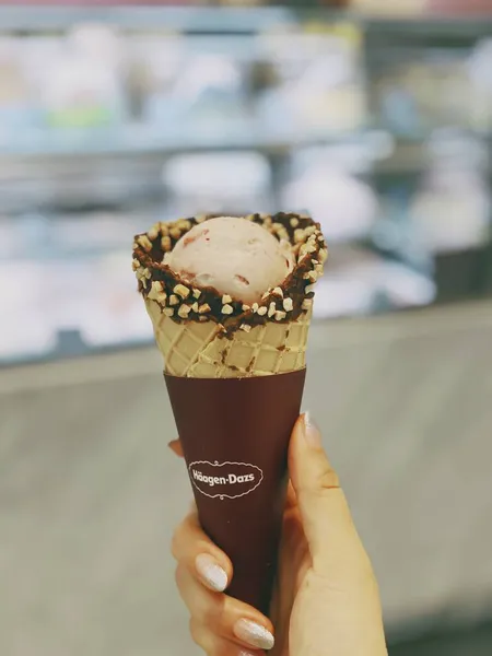 ice cream in a cup on a stick