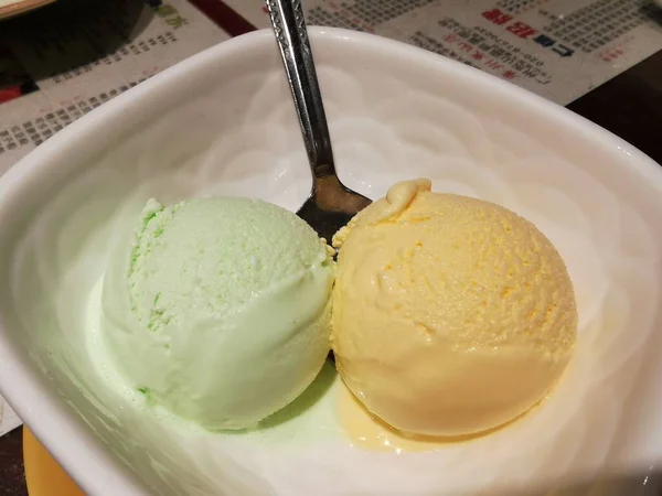 ice cream in a bowl