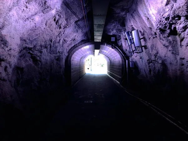 underground tunnel with dark corridor