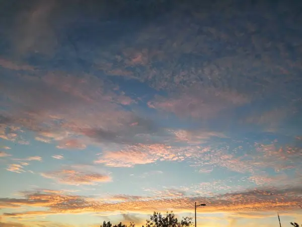 stock image beautiful sunset sky with clouds