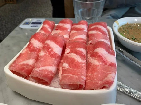 raw meat in a tray