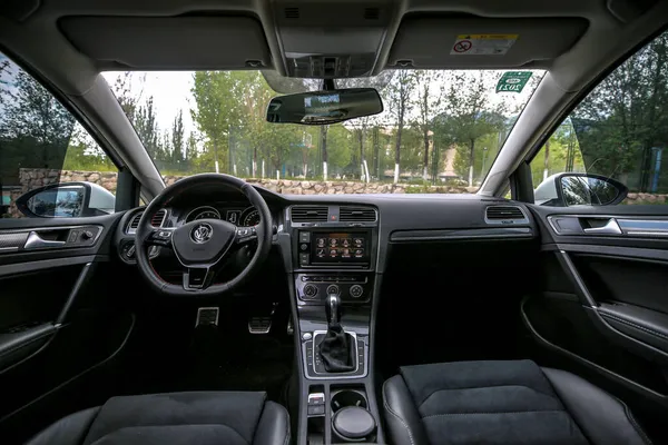 car interior with modern vehicle
