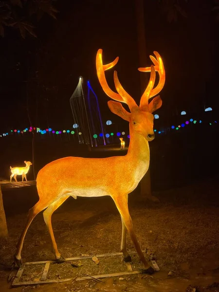 christmas deer in the night
