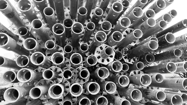 steel pipes for industrial background