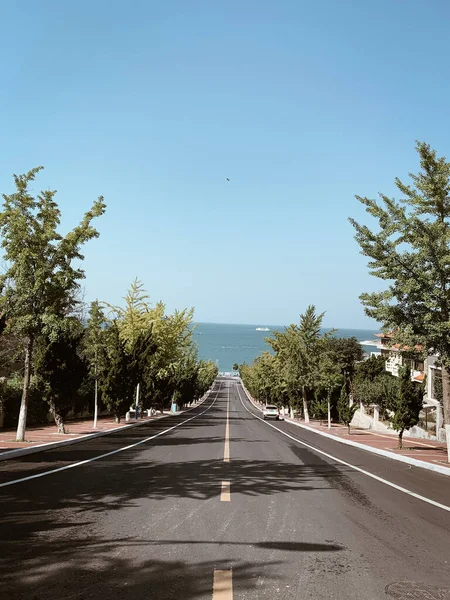 road in the city of the mediterranean sea in the north of israel