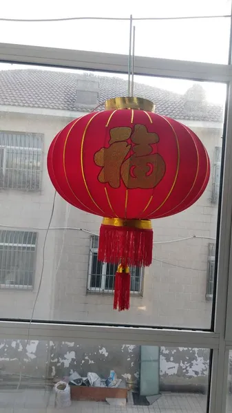 chinese new year red lantern with a lot of lanterns