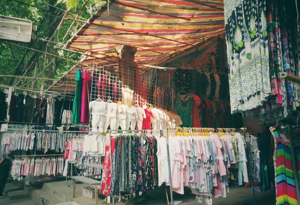 traditional thai clothes in the market