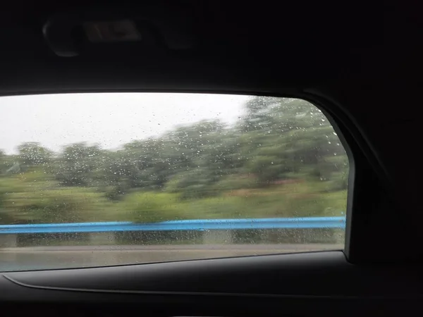 car window in the morning